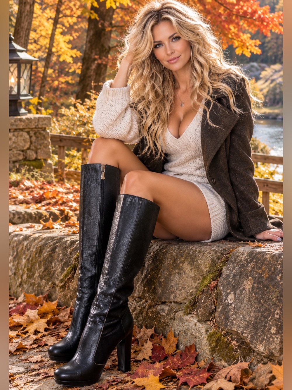 ♥️ BCBGMaxAzria. Black, ALL leather & Suede Tall Heeled Boots w/ Gold piping♥️